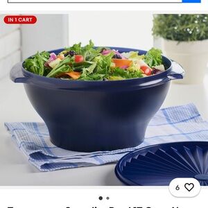 Tupperware Dark Blue Servalier Bowl